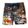Police Car Santa Merry Christmas Trendy Aloha - Adult & Kids T-Shirts, Sweatshirts & Hoodies apparel design preview 1