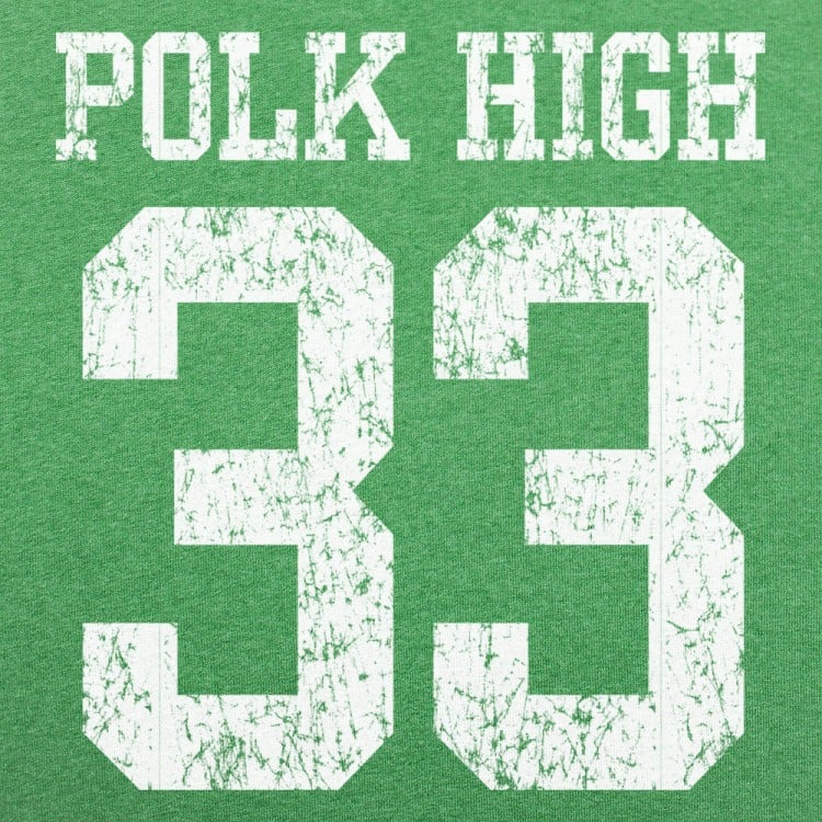 Polk High Number 33 - Adult & Kids T-Shirts, Sweatshirts & Hoodies apparel design preview 1