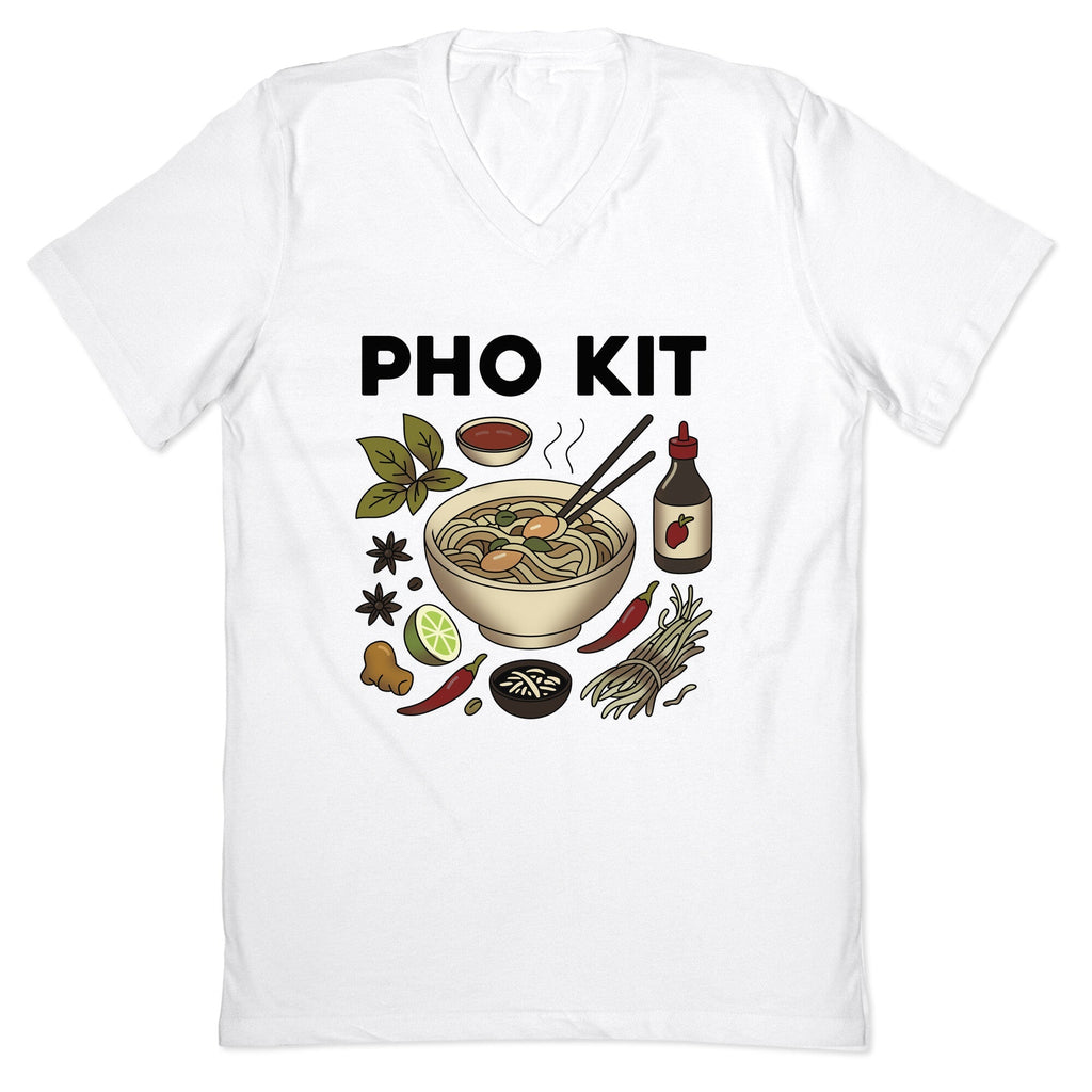 Pho Kit V-Neck - Adult & Kids T-Shirts, Sweatshirts & Hoodies apparel design preview 1