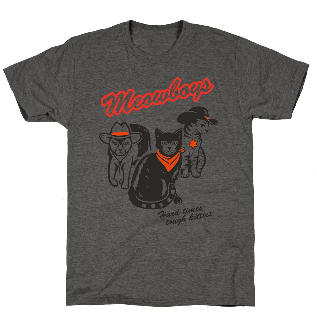 Meowboys Unisex Triblend - Adult & Kids T-Shirts, Sweatshirts & Hoodies apparel design preview 1