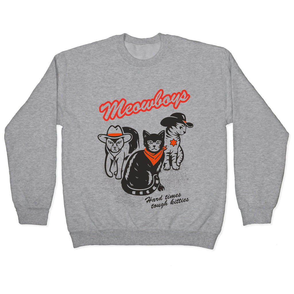 Meowboys Crewneck - Adult & Kids T-Shirts, Sweatshirts & Hoodies apparel design preview 1