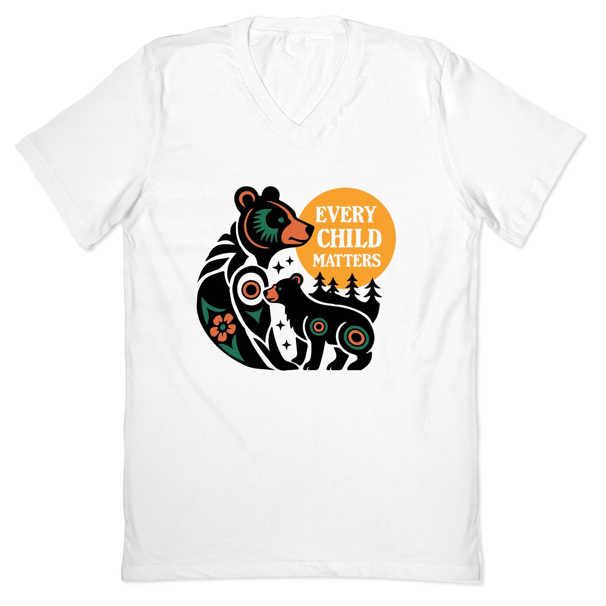 Every Child Matters Awareness V-Neck - Adult & Kids T-Shirts, Sweatshirts & Hoodies apparel design preview 1