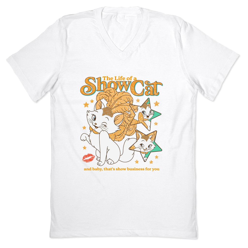 The Life of a Show Cat V-Neck - Adult & Kids T-Shirts, Sweatshirts & Hoodies apparel design preview 1