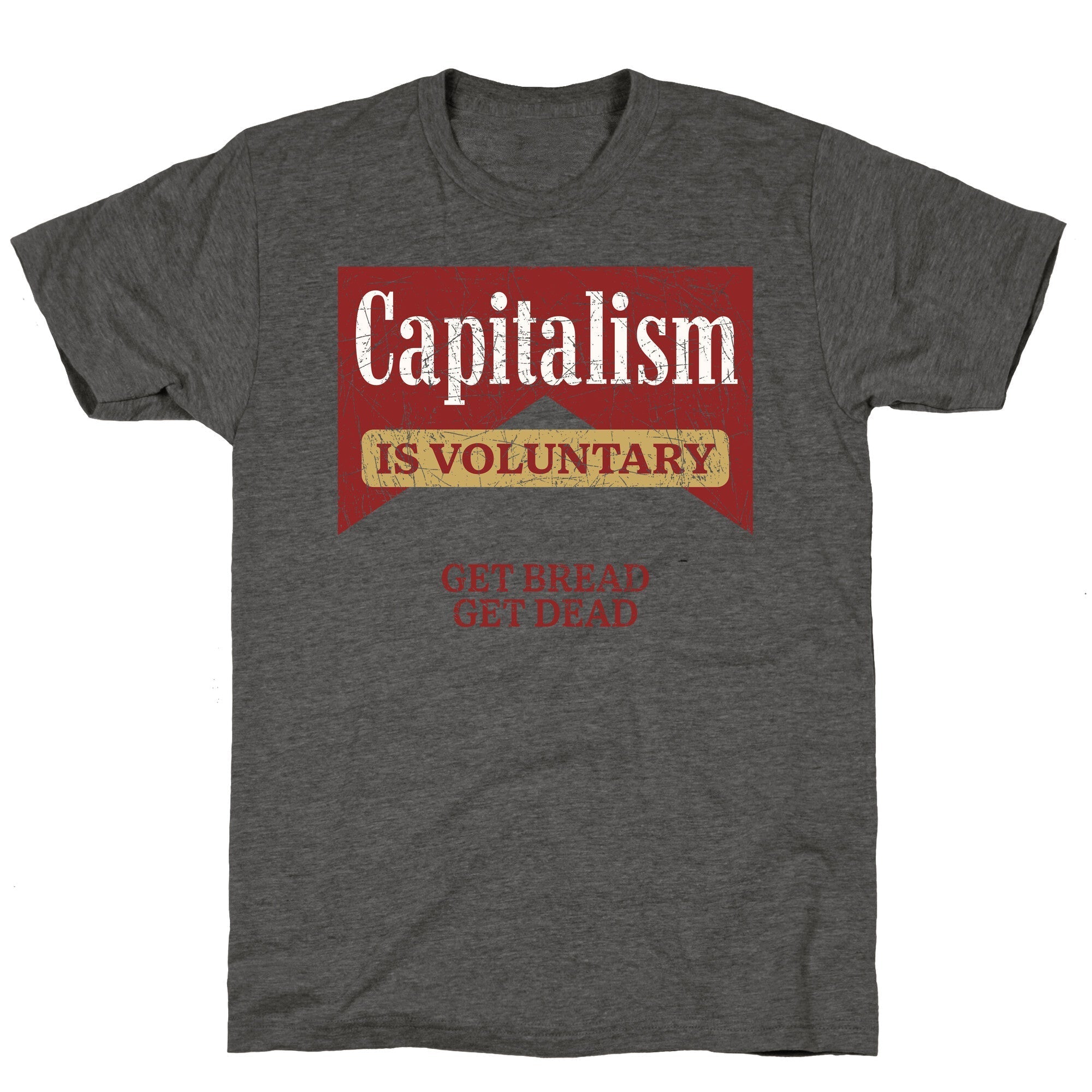 Capitalism is Voluntary Unisex Triblend - Adult & Kids T-Shirts, Sweatshirts & Hoodies apparel design preview 1
