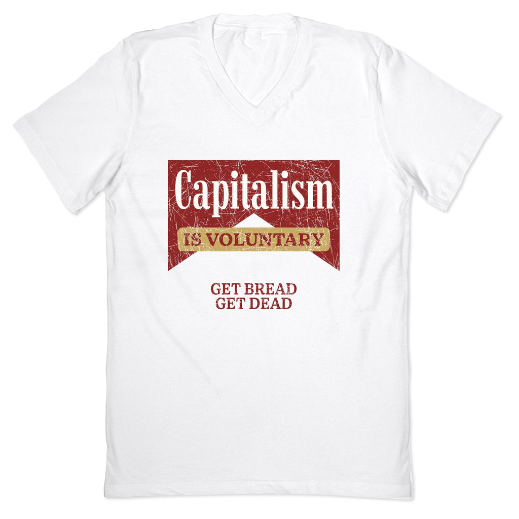 Capitalism is Voluntary V-Neck - Adult & Kids T-Shirts, Sweatshirts & Hoodies apparel design preview 1