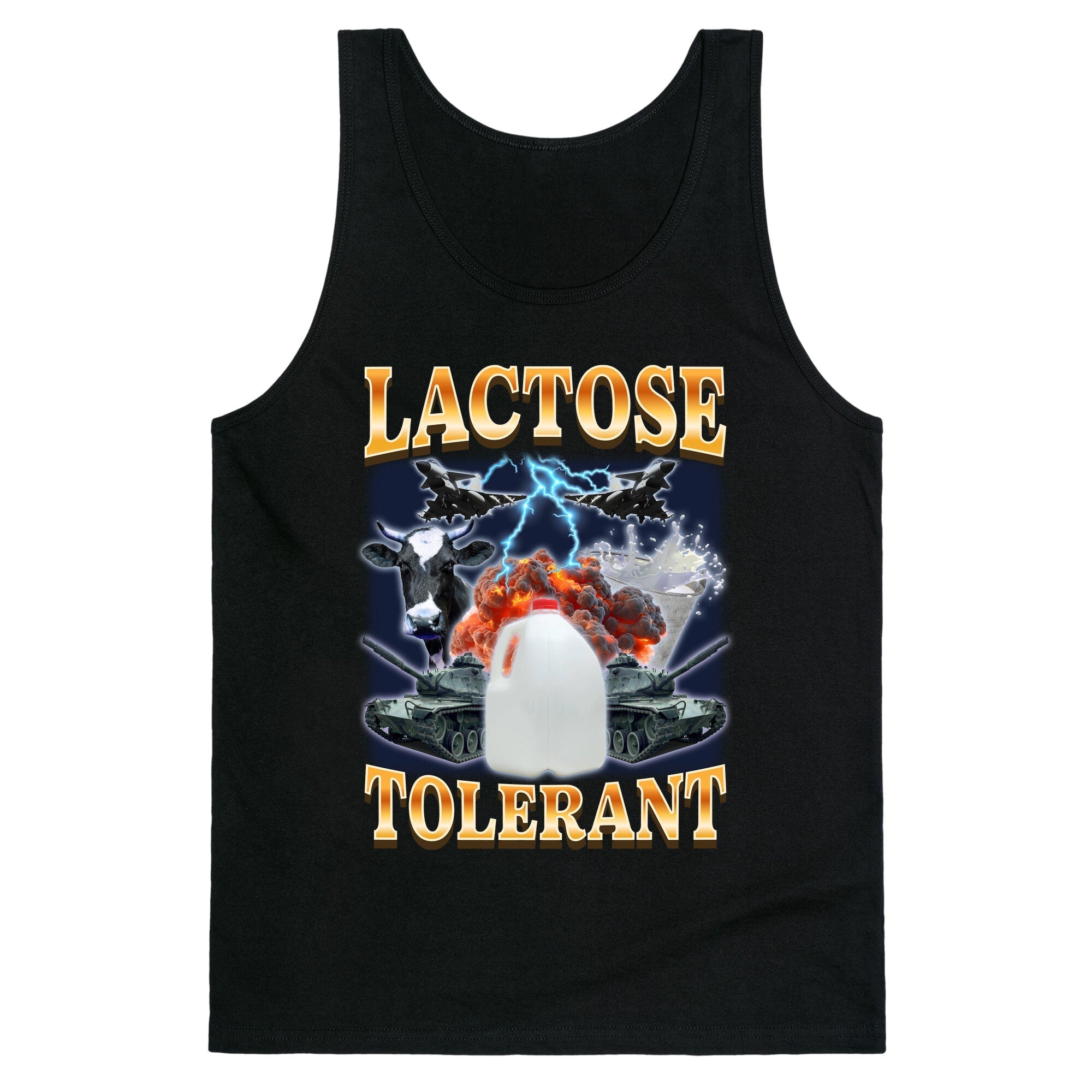 Lactose Tolerant Tank Top - Adult & Kids T-Shirts, Sweatshirts & Hoodies apparel design preview 1