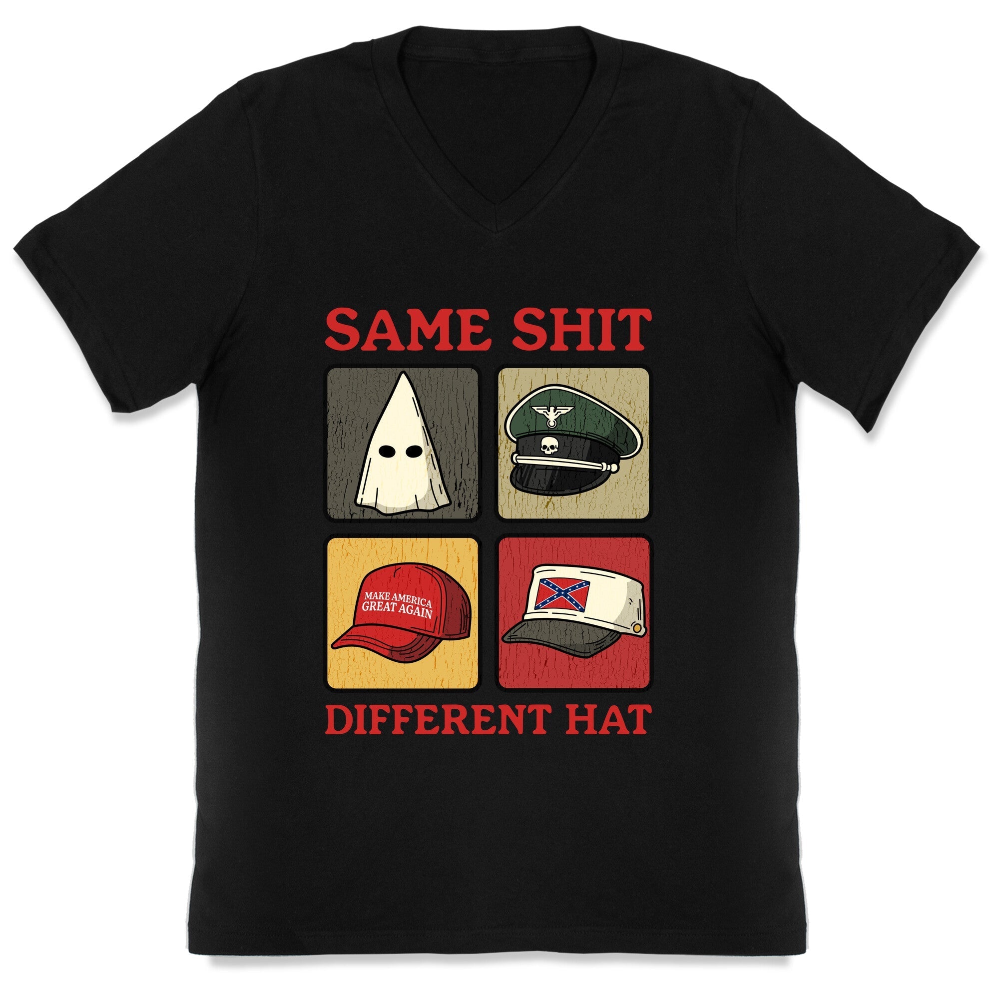 Same Shit Different Hat V-Neck - Adult & Kids T-Shirts, Sweatshirts & Hoodies apparel design preview 1