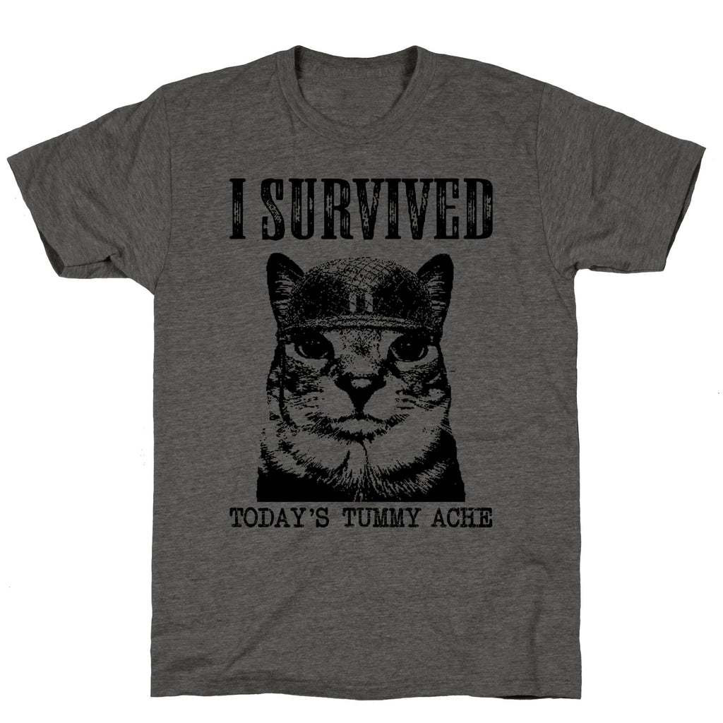 Tummy Ache Survivor Unisex Triblend - Adult & Kids T-Shirts, Sweatshirts & Hoodies apparel design preview 1