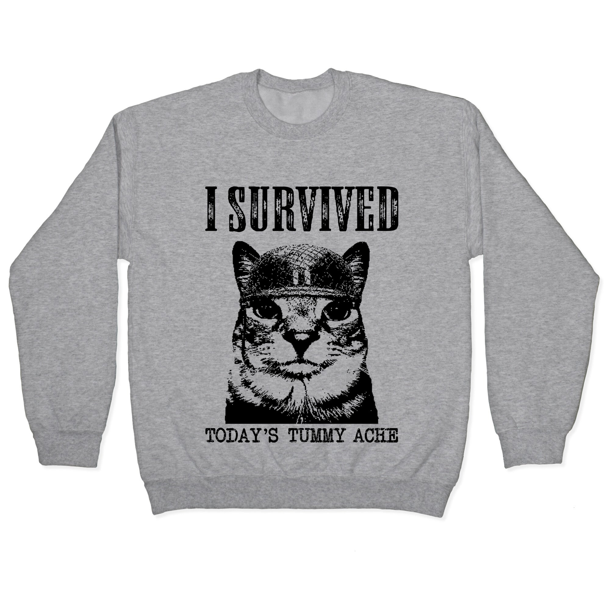 Tummy Ache Survivor Crewneck - Adult & Kids T-Shirts, Sweatshirts & Hoodies apparel design preview 1