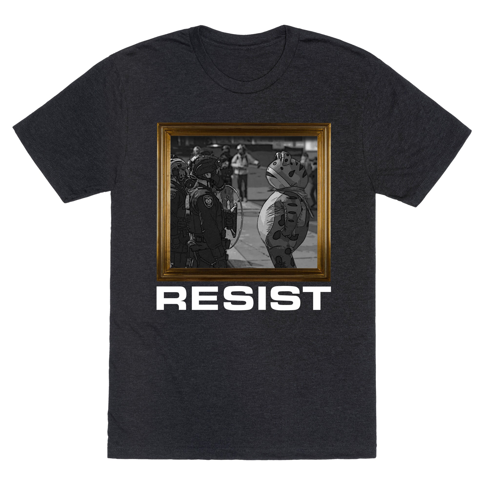 Portland Protest Frog Unisex Triblend - Adult & Kids T-Shirts, Sweatshirts & Hoodies apparel design preview 1