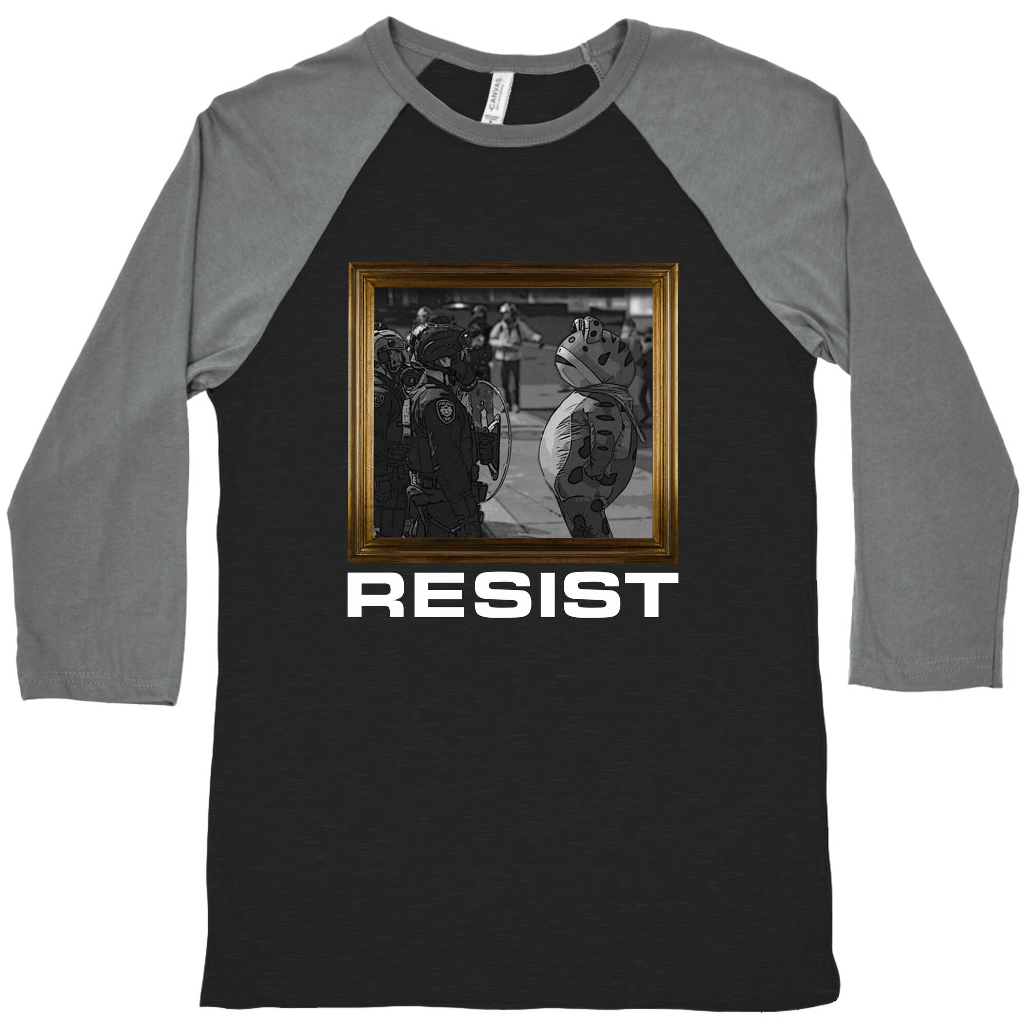 Portland Protest Frog Baseball - Adult & Kids T-Shirts, Sweatshirts & Hoodies apparel design preview 1