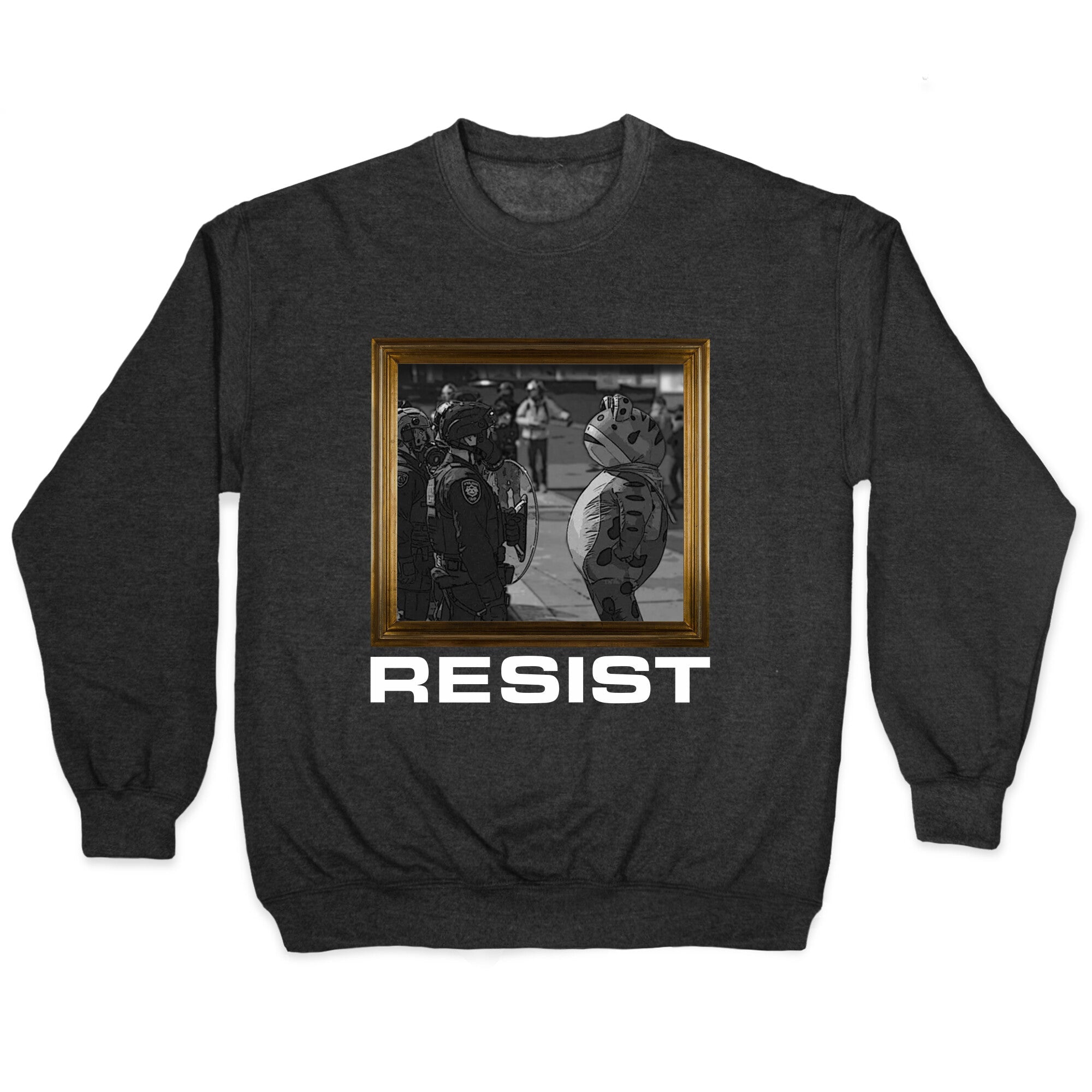 Portland Protest Frog Crewneck - Adult & Kids T-Shirts, Sweatshirts & Hoodies apparel design preview 1