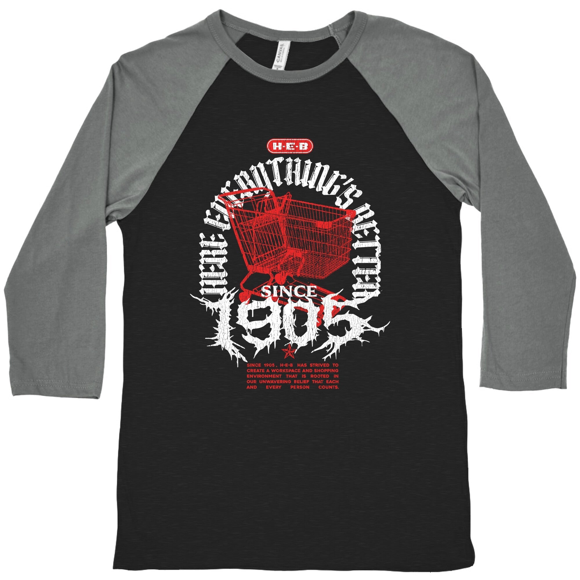 H-E-B Metal Baseball - Adult & Kids T-Shirts, Sweatshirts & Hoodies apparel design preview 1