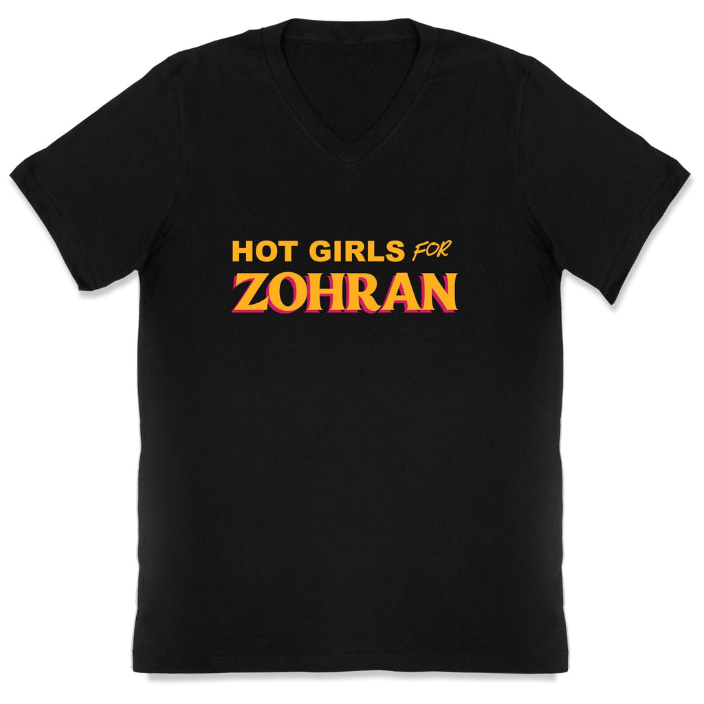 Hot Girls for Zohran V-Neck - Adult & Kids T-Shirts, Sweatshirts & Hoodies apparel design preview 1