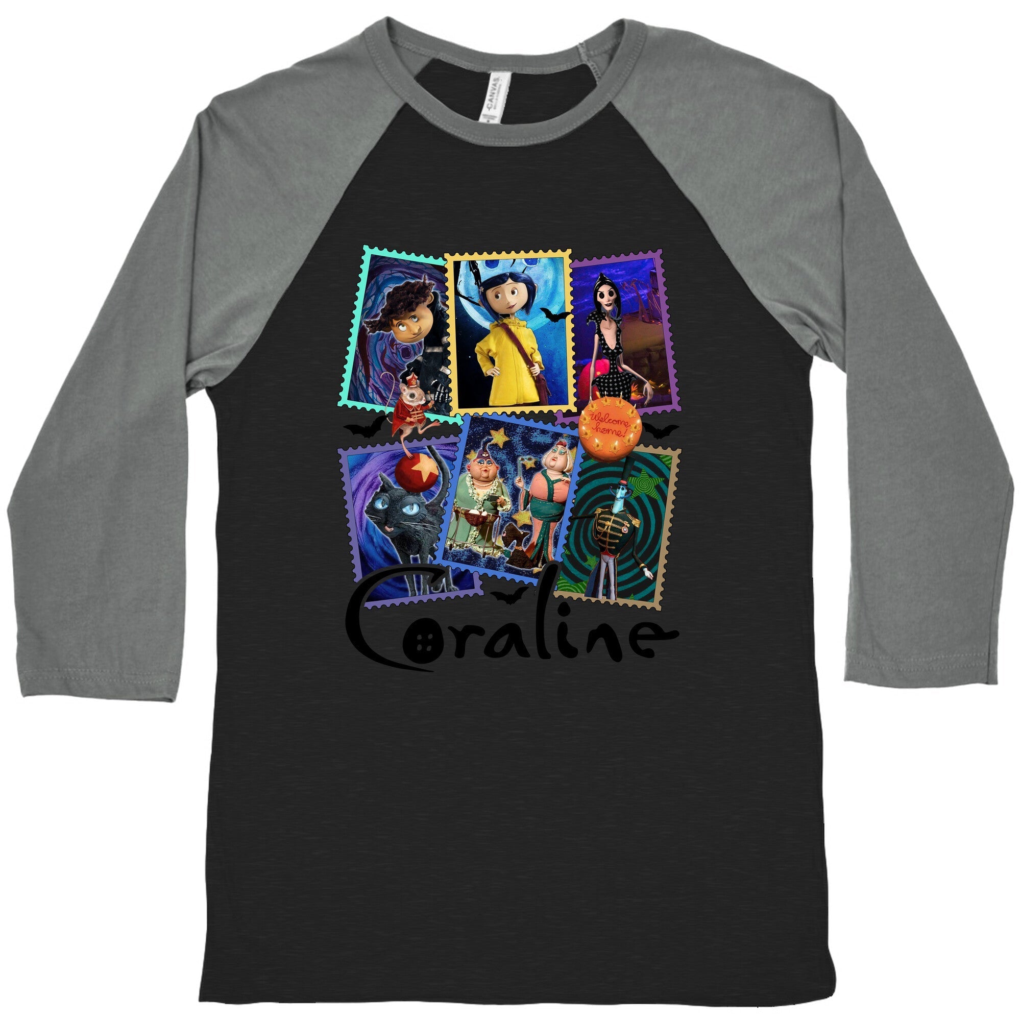 Coraline Baseball - Adult & Kids T-Shirts, Sweatshirts & Hoodies apparel design preview 1
