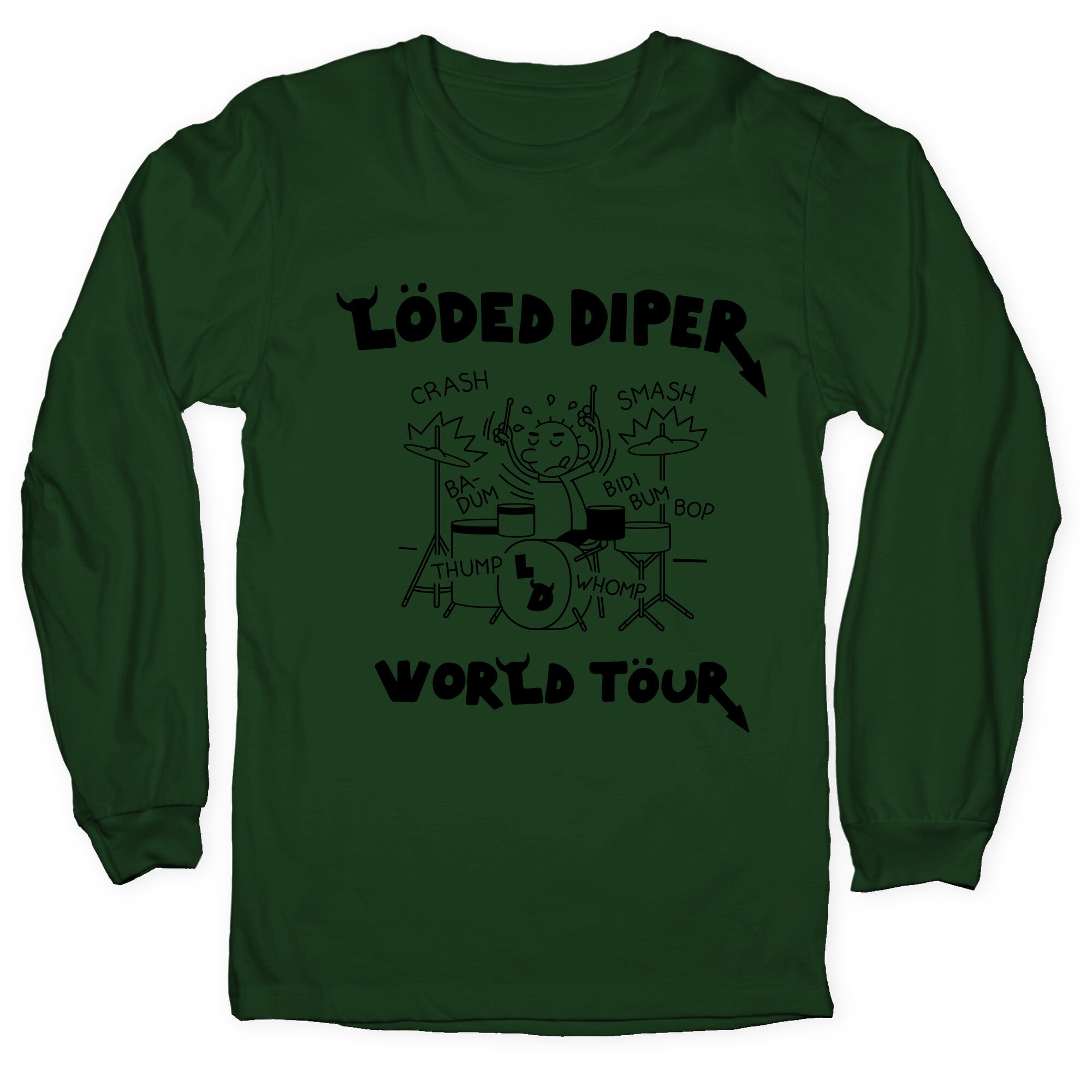 Loded Diper World Tour - Adult & Kids T-Shirts, Sweatshirts & Hoodies apparel design preview 1