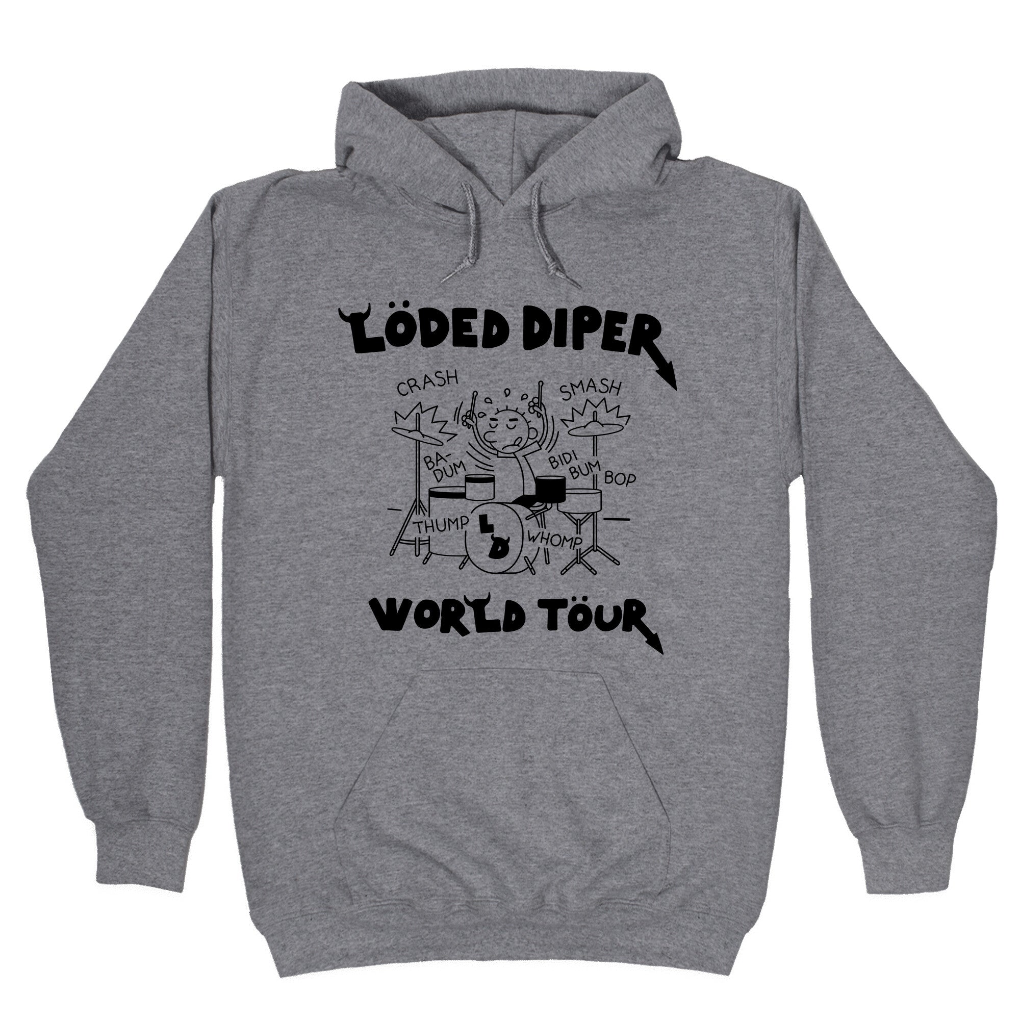 Loded Diper World Tour - Adult & Kids T-Shirts, Sweatshirts & Hoodies apparel design preview 1