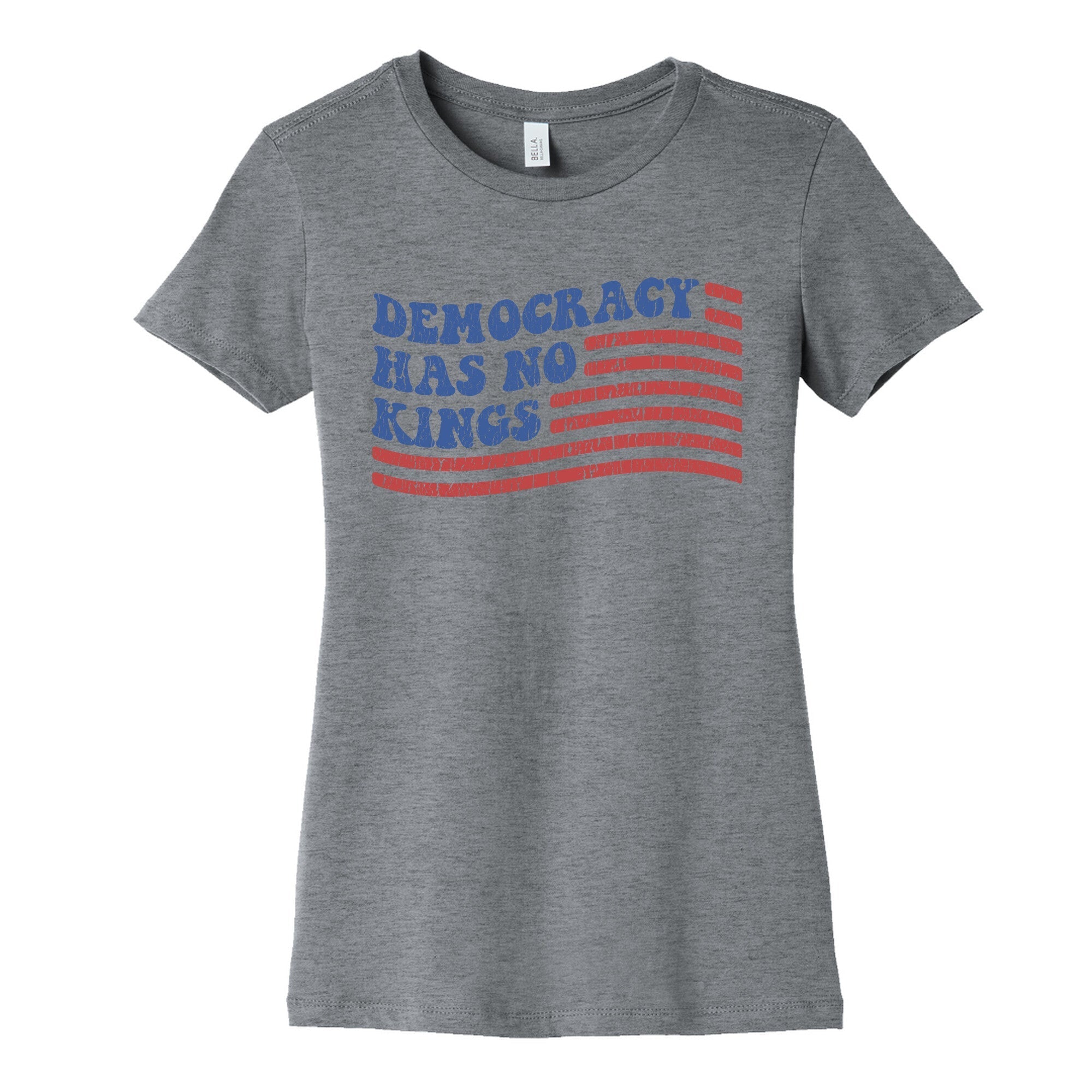 Democracy Has No Kings Womens Cotton - Adult & Kids T-Shirts, Sweatshirts & Hoodies apparel design preview 1