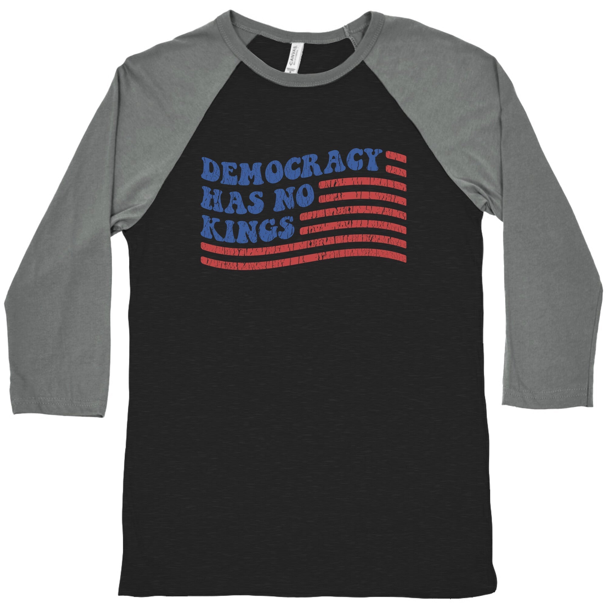Democracy Has No Kings Baseball - Adult & Kids T-Shirts, Sweatshirts & Hoodies apparel design preview 1