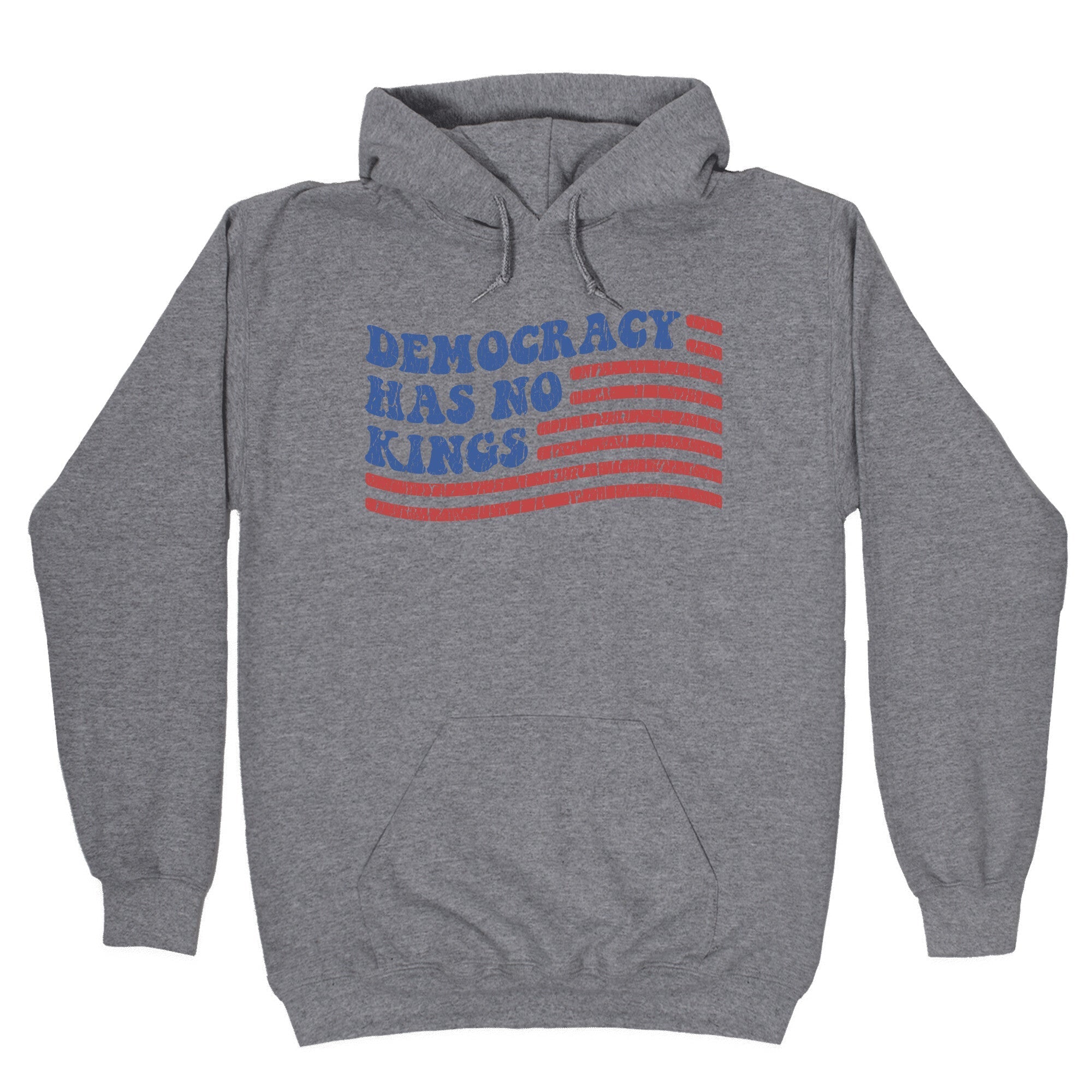 Democracy Has No Kings - Adult & Kids T-Shirts, Sweatshirts & Hoodies apparel design preview 1