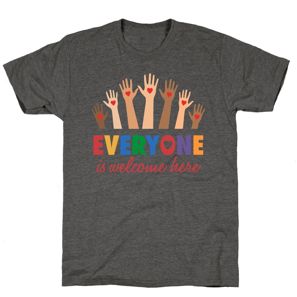 Everyone is Welcome Unisex Triblend - Adult & Kids T-Shirts, Sweatshirts & Hoodies apparel design preview 1