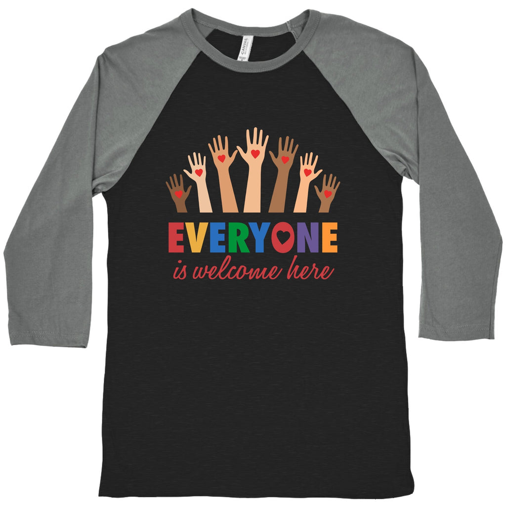 Everyone is Welcome Baseball - Adult & Kids T-Shirts, Sweatshirts & Hoodies apparel design preview 1
