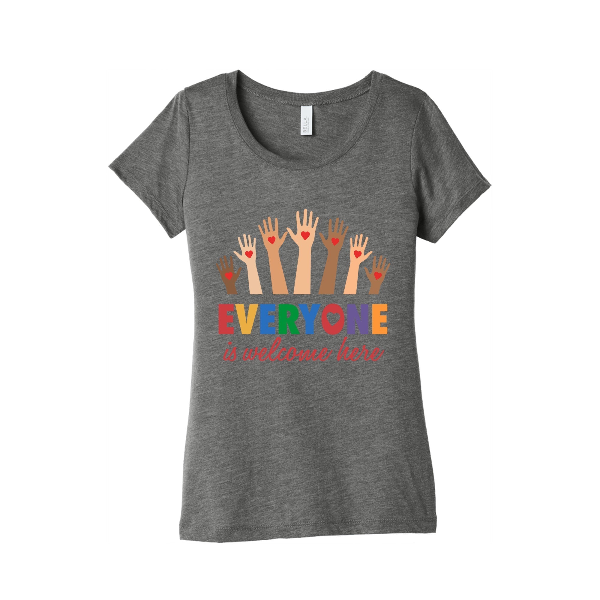 Everyone is Welcome Womens Triblend - Adult & Kids T-Shirts, Sweatshirts & Hoodies apparel design preview 1