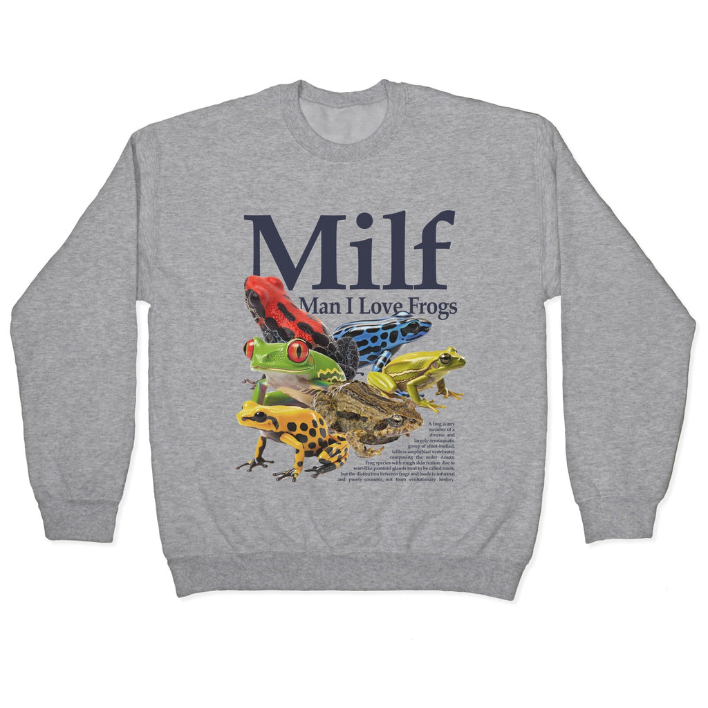 MILF Man I Love Frogs Crewneck - Adult & Kids T-Shirts, Sweatshirts & Hoodies apparel design preview 1