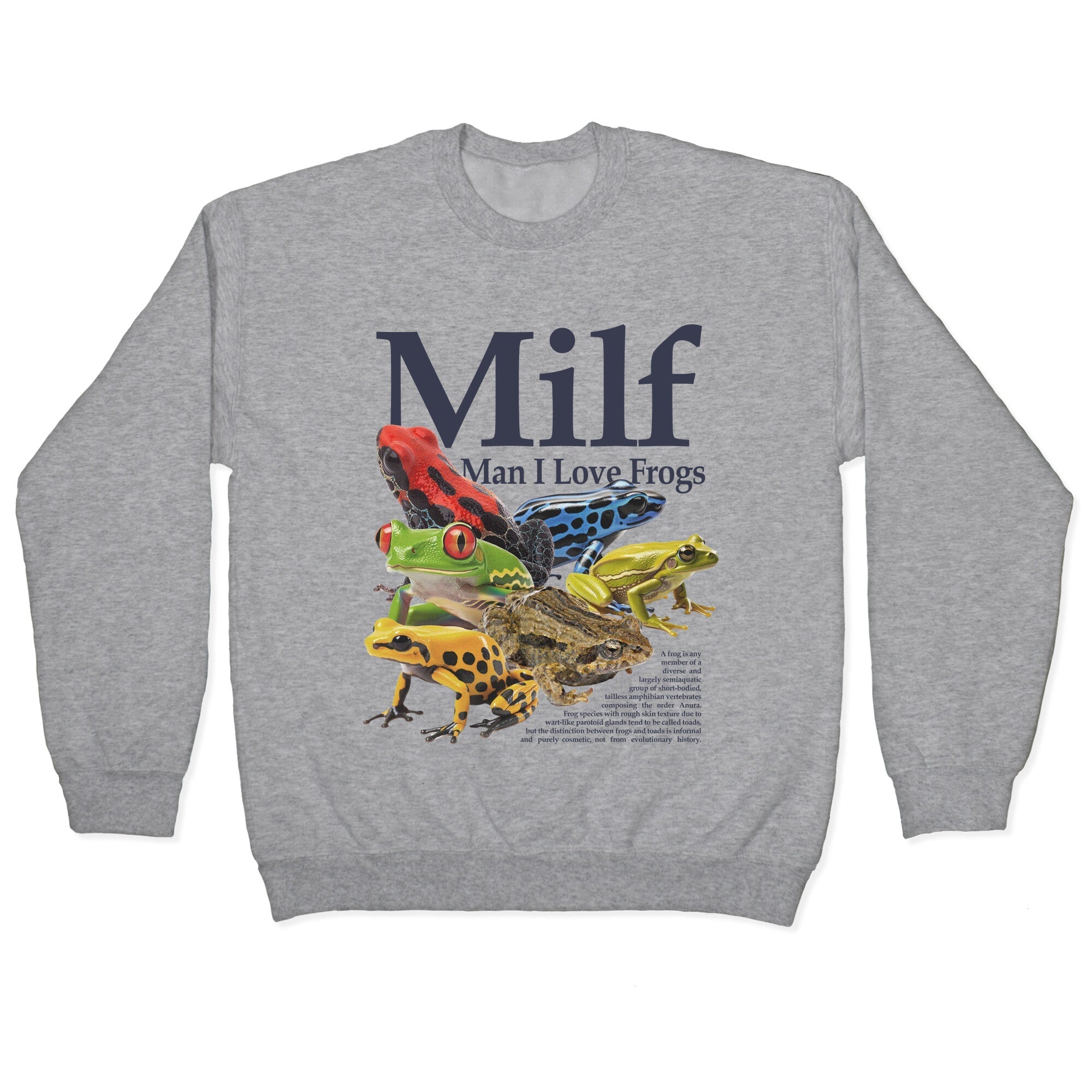 MILF Man I Love Frogs Crewneck - Adult & Kids T-Shirts, Sweatshirts & Hoodies apparel design preview 1
