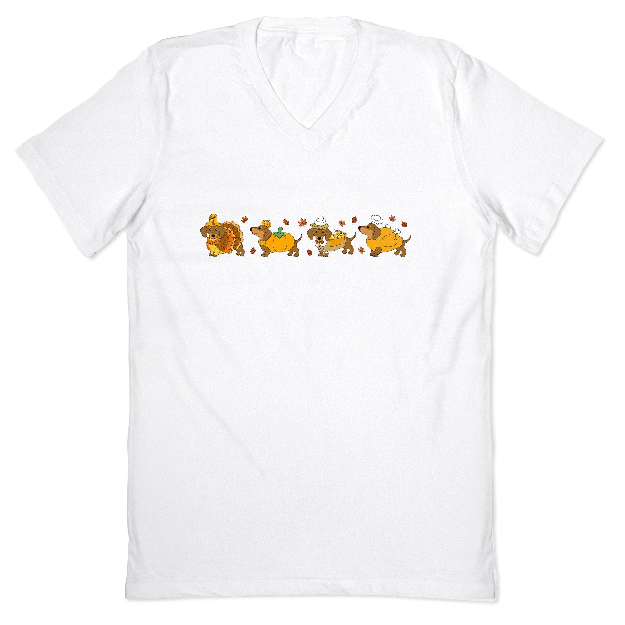 Turkey Dog V-Neck - Adult & Kids T-Shirts, Sweatshirts & Hoodies apparel design preview 1