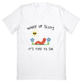 Wake Up Sluts its Time to Sin V-Neck - Adult & Kids T-Shirts, Sweatshirts & Hoodies apparel design preview 1