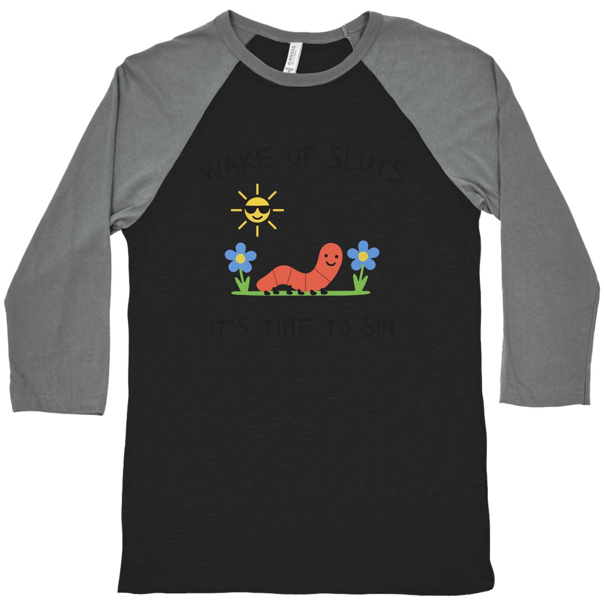 Wake Up Sluts its Time to Sin Baseball - Adult & Kids T-Shirts, Sweatshirts & Hoodies apparel design preview 1