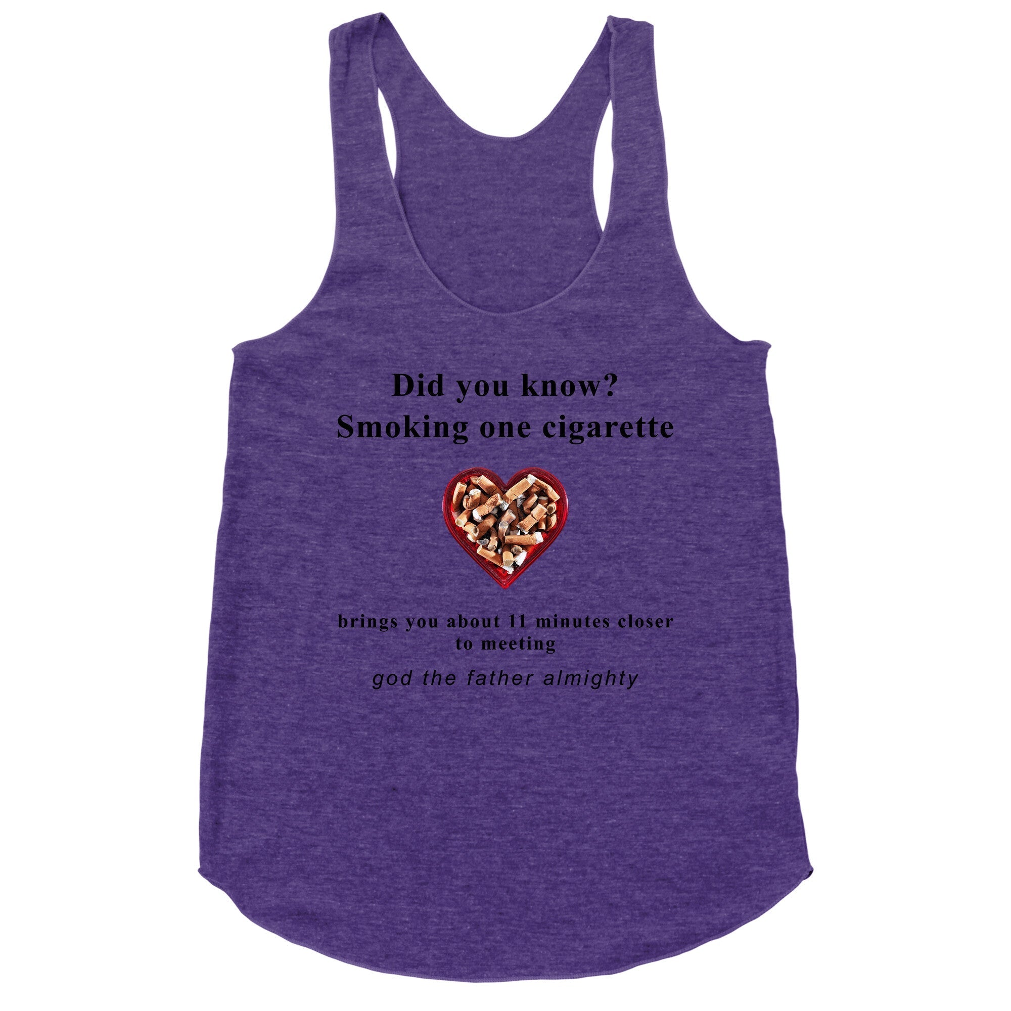 Smoking Cigs Racerback Tank - Adult & Kids T-Shirts, Sweatshirts & Hoodies apparel design preview 1