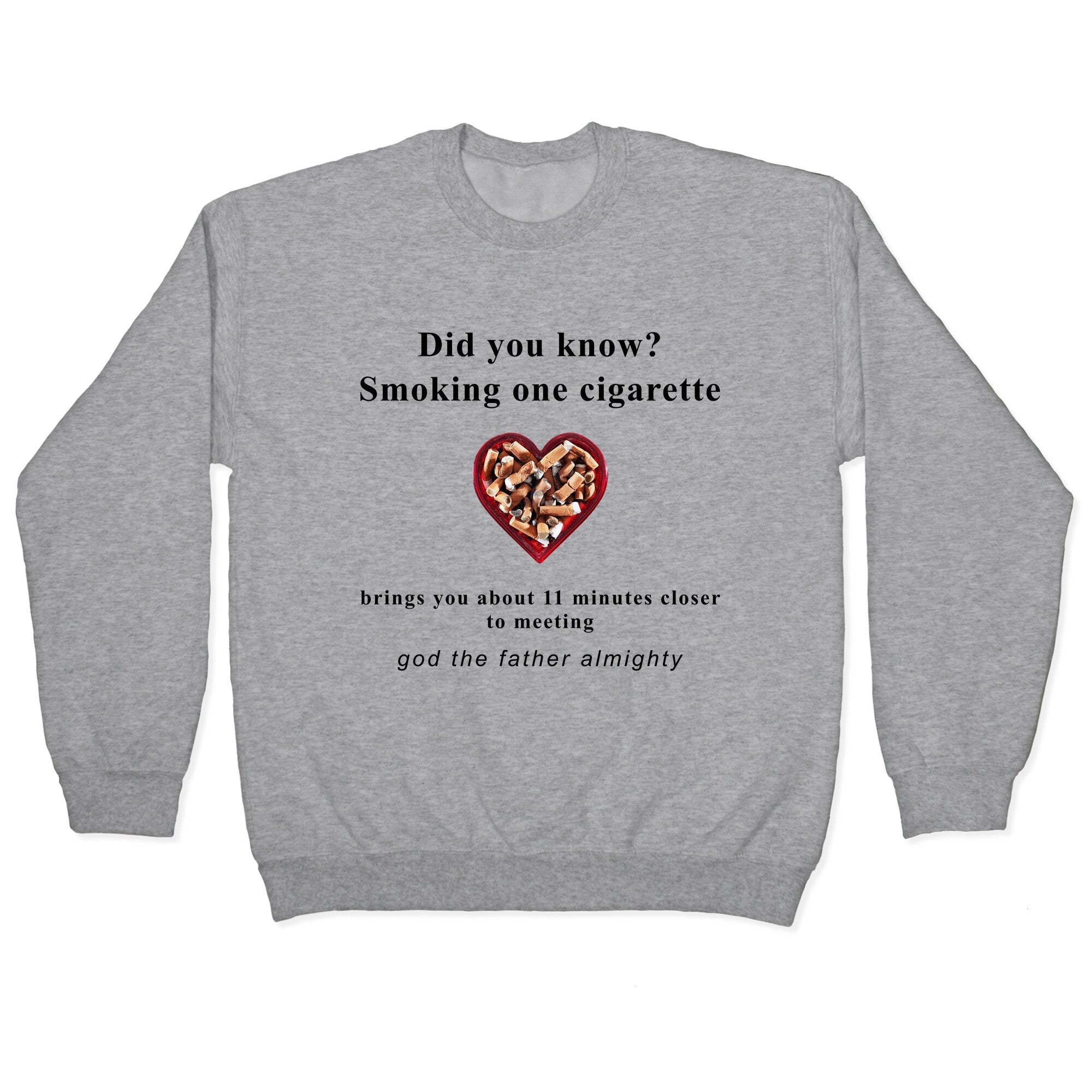 Smoking Cigs Crewneck - Adult & Kids T-Shirts, Sweatshirts & Hoodies apparel design preview 1