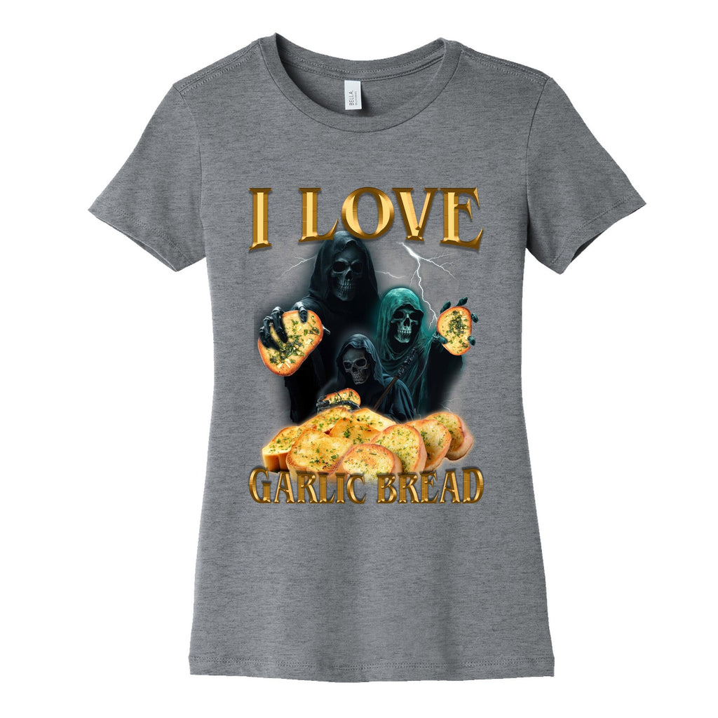 I Love Garlic Bread Womens Cotton - Adult & Kids T-Shirts, Sweatshirts & Hoodies apparel design preview 1