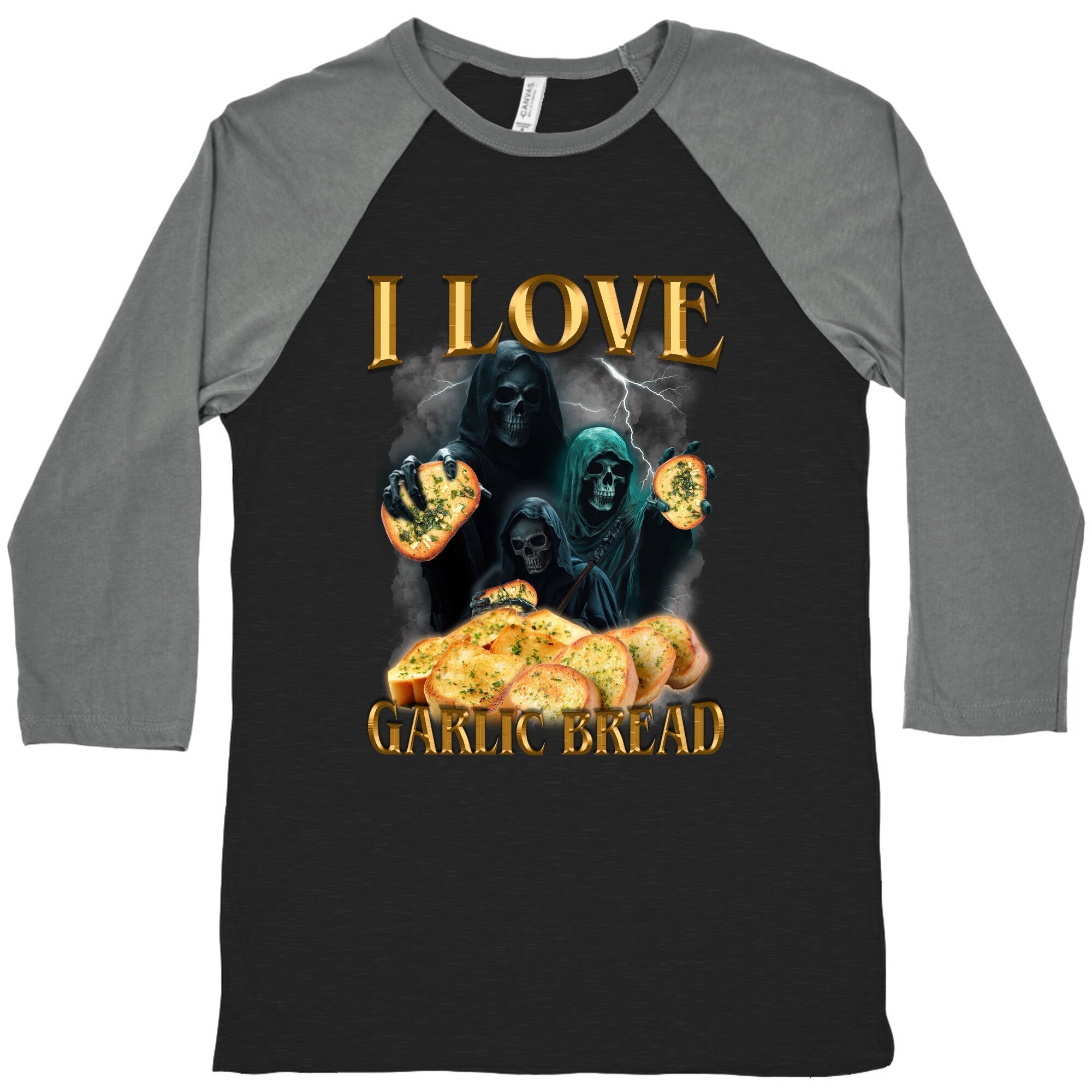 I Love Garlic Bread Baseball - Adult & Kids T-Shirts, Sweatshirts & Hoodies apparel design preview 1