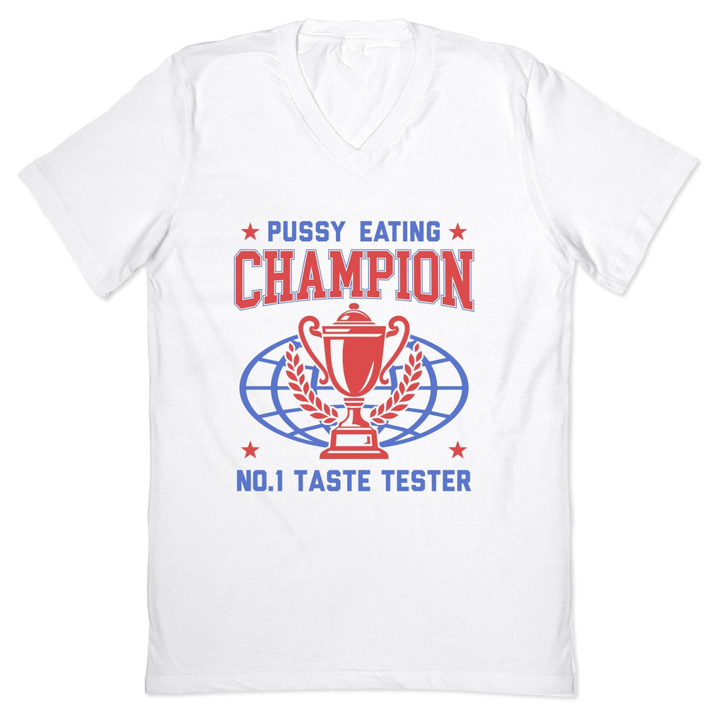 Eating \#1 Champion V-Neck - Adult & Kids T-Shirts, Sweatshirts & Hoodies apparel design preview 1