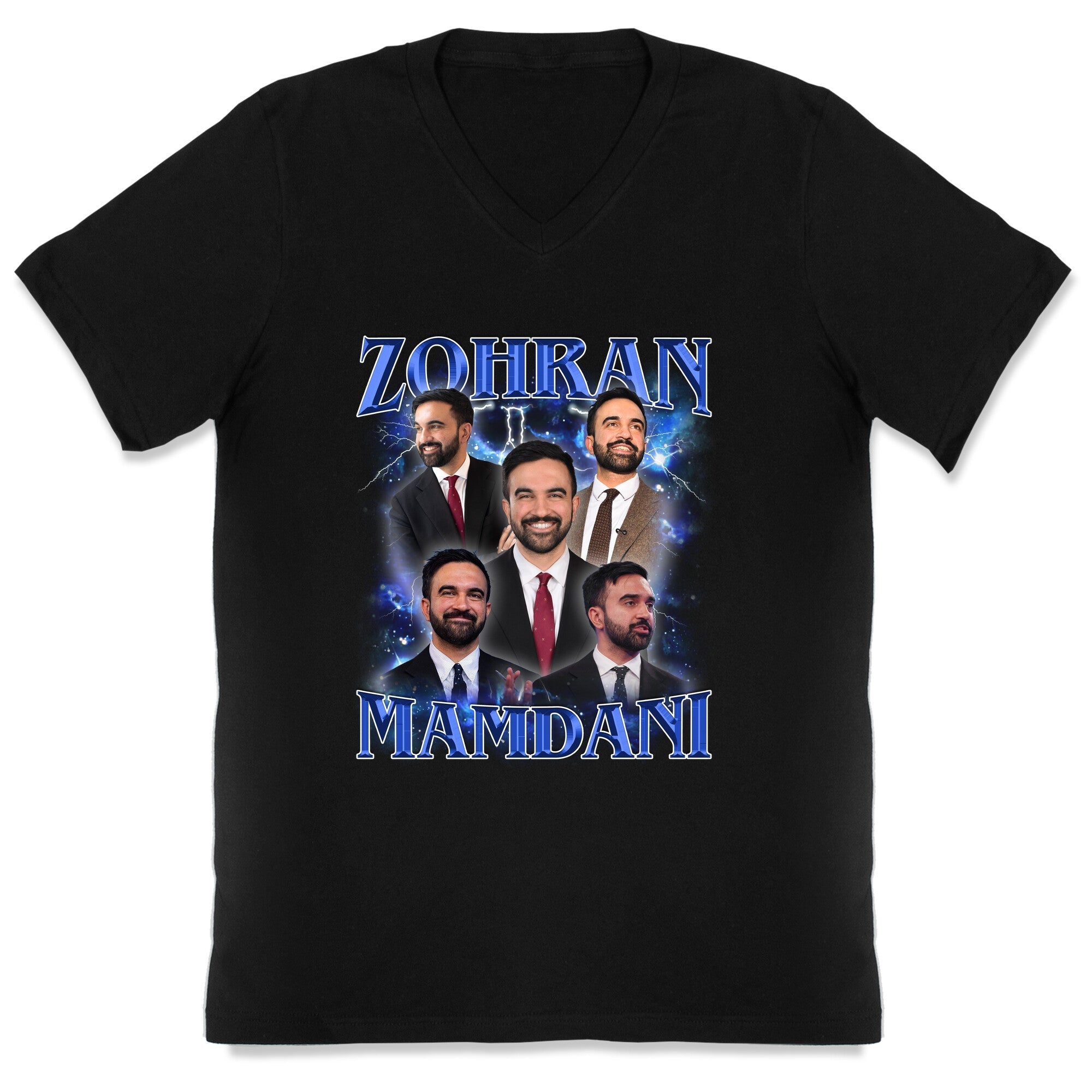 Zohran Mamdani V-Neck - Adult & Kids T-Shirts, Sweatshirts & Hoodies apparel design preview 1