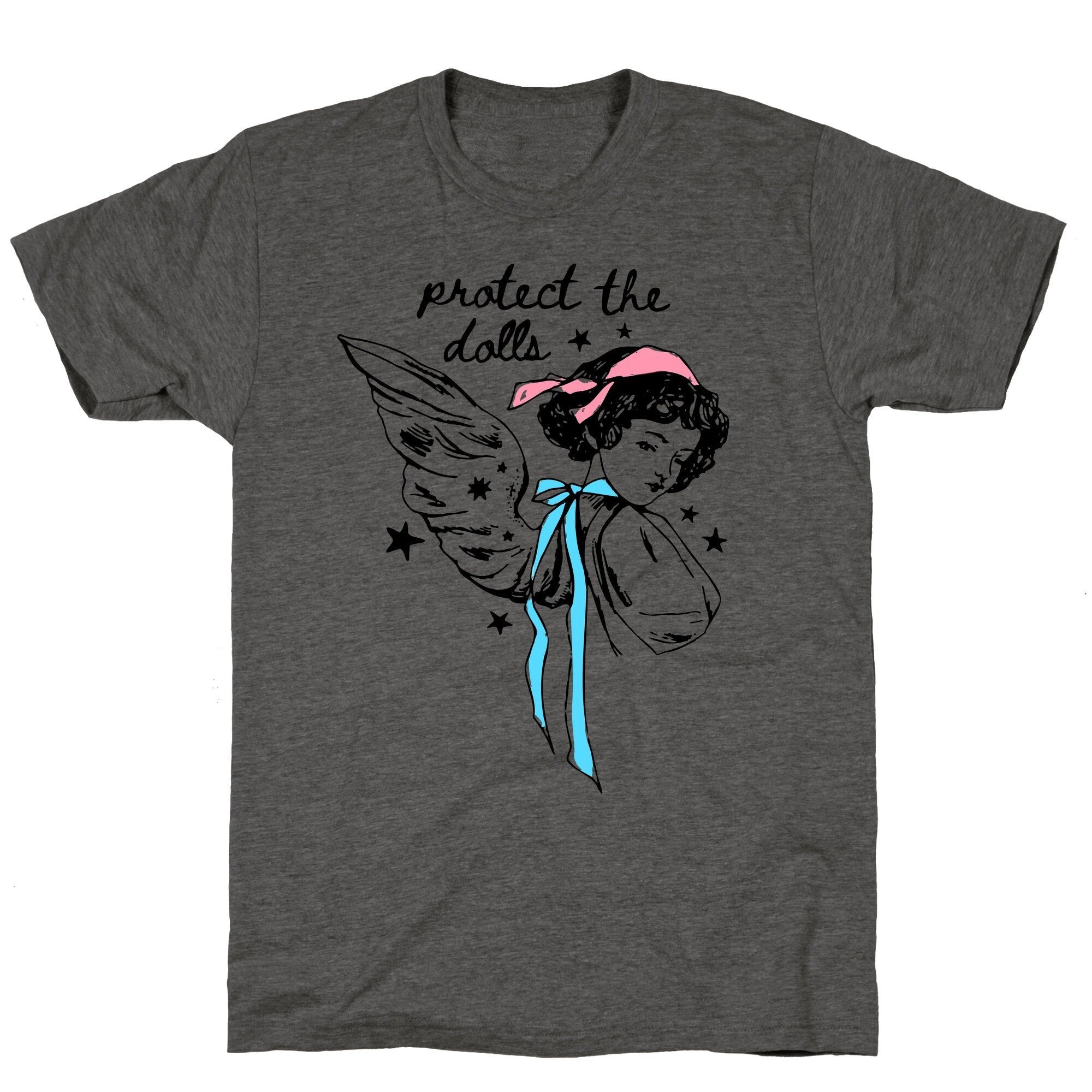Protect the Dolls Fairy Unisex Triblend - Adult & Kids T-Shirts, Sweatshirts & Hoodies apparel design preview 1