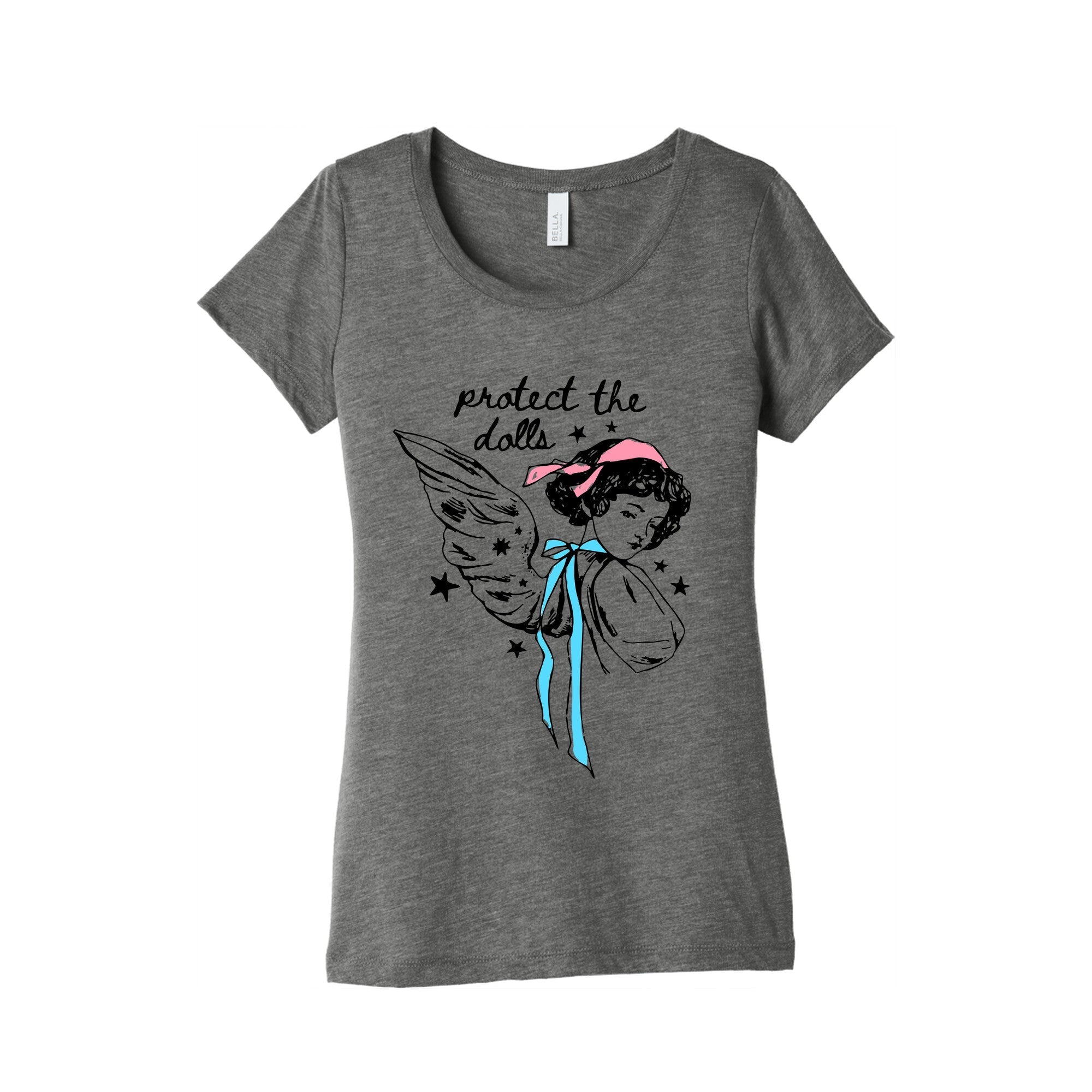 Protect the Dolls Fairy Womens Triblend - Adult & Kids T-Shirts, Sweatshirts & Hoodies apparel design preview 1