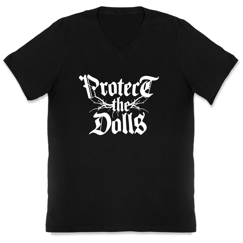 Protect the Dolls Graphic V-Neck - Adult & Kids T-Shirts, Sweatshirts & Hoodies apparel design preview 1