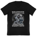 Whatever Daddy Wants Wolf V-Neck - Adult & Kids T-Shirts, Sweatshirts & Hoodies apparel design preview 1