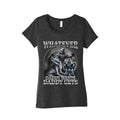 Whatever Daddy Wants Wolf Womens Triblend - Adult & Kids T-Shirts, Sweatshirts & Hoodies apparel design preview 1