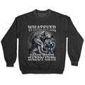 Whatever Daddy Wants Wolf Crewneck - Adult & Kids T-Shirts, Sweatshirts & Hoodies apparel design preview 1