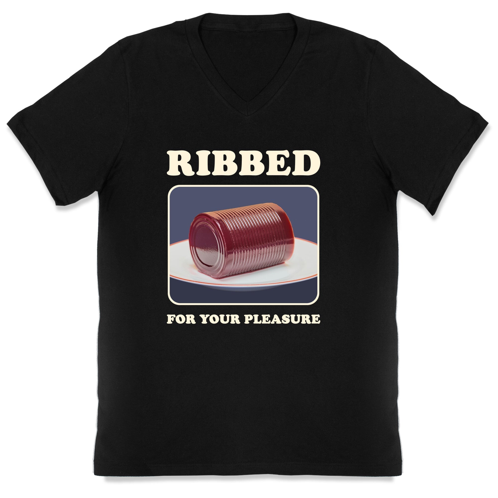 Ribbed for Your Pleasure V-Neck - Adult & Kids T-Shirts, Sweatshirts & Hoodies apparel design preview 1