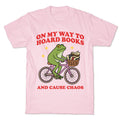On my Way to Hoard Books and Cause Chaos - Adult & Kids T-Shirts, Sweatshirts & Hoodies apparel design preview 1