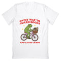 On my Way to Hoard Books and Cause Chaos V-Neck - Adult & Kids T-Shirts, Sweatshirts & Hoodies apparel design preview 1