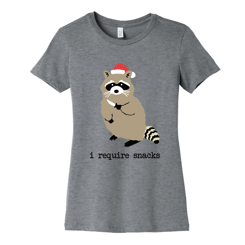 I Require Snacks Womens Cotton - Adult & Kids T-Shirts, Sweatshirts & Hoodies apparel design preview 1
