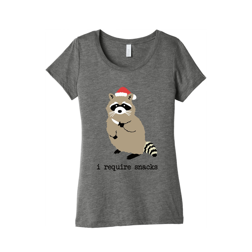 I Require Snacks Womens Triblend - Adult & Kids T-Shirts, Sweatshirts & Hoodies apparel design preview 1