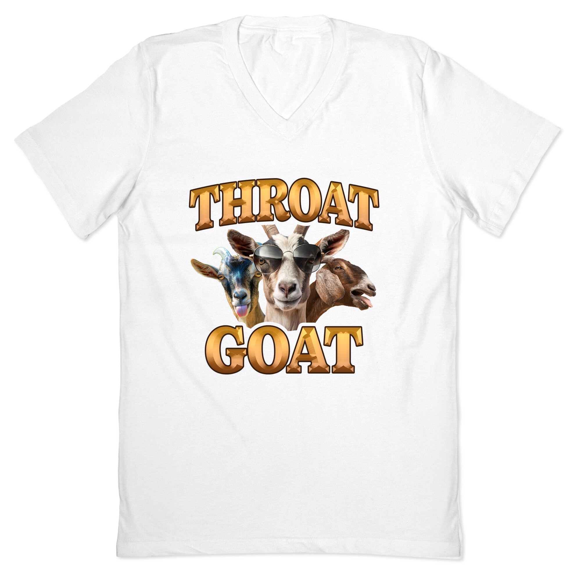 Throat Goat V-Neck - Adult & Kids T-Shirts, Sweatshirts & Hoodies apparel design preview 1